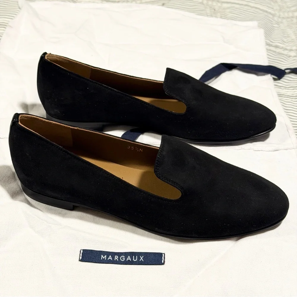 NWOT Margaux ‘The Loafer’ in Black Suede Size 5.5 Narrow Width
